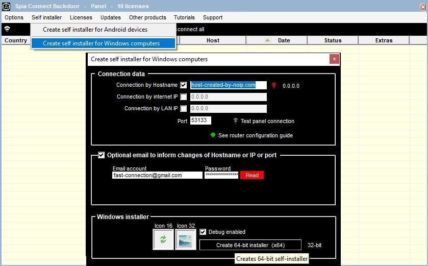 Spia Connect Backdoor